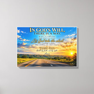 Toile Dans la Volonté de Dieu, Il y a un Chemin Inspirat