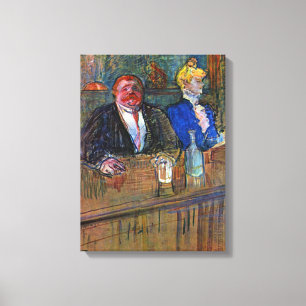 Toile Dans Le Bar de Toulouse Lautrec, Vintage Fine Art