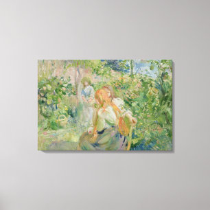 Toile Dans le jardin au Roche-Plat, 1894