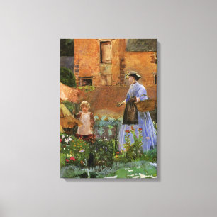 Toile Dans un jardin à Cookham par George John Pinwell