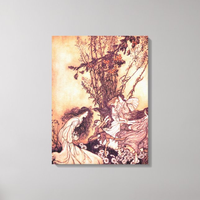 Toile Danse avec Fairies Arthur Rackham Illustration (Recto)