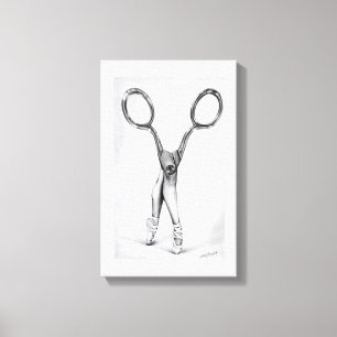 Toile Danse ballet Ciseaux Ballerina Dessin surréaliste