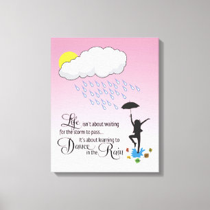Toile Danse dans la pluie
