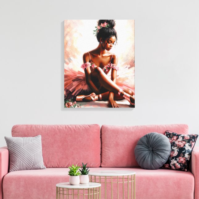 Toile Danse De Ballet Noir En Tutu Rose (Insitu(Salon))
