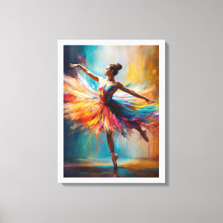 Toile Danse des peintures à débordement
