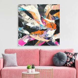 Toile Danseur Abstrait en mouvement dynamique