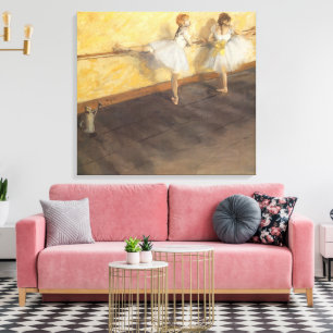 Toile Danseurs au Bar par Edgar Degas, Ballet Vintage