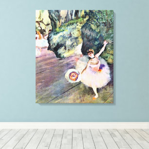 Toile Danseuse au bouquet de fleurs par Edgar Degas
