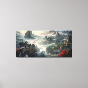 Toile d'aquarelle de trois royaumes