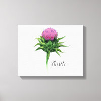 Toile d'aquarelle Fleur de chardon