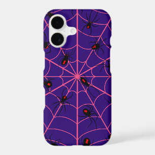 Toile d'araignée noire rose Art Motif Halloween