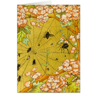 Toile d'araignée vintage d'art dans l'arbre