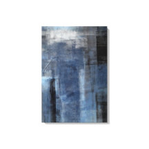 Toile d'art Abstrait bleu et gris 'maladroit'