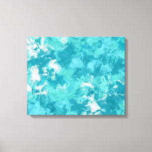 Toile d'art abstrait de remous de turquoise