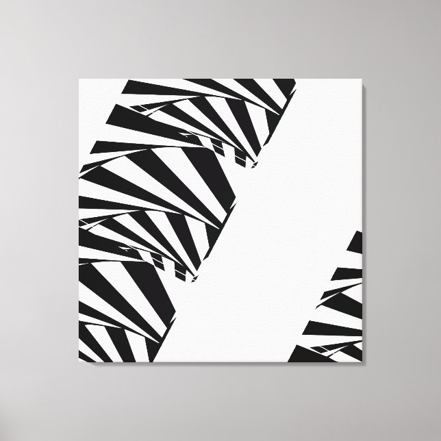 Toile d'art Abstraite en noir et blanc (Recto)