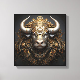 Toile d'art du zodiaque Taureau