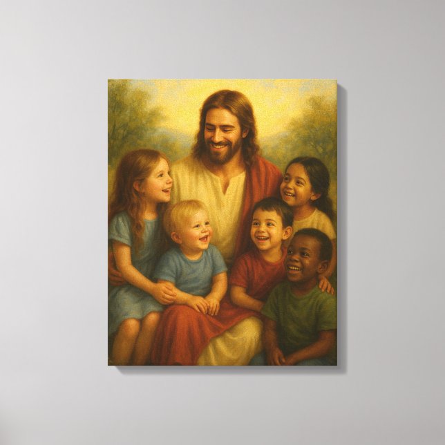 Toile D'Art Mur LDS Jesus Et Children™ (Recto)
