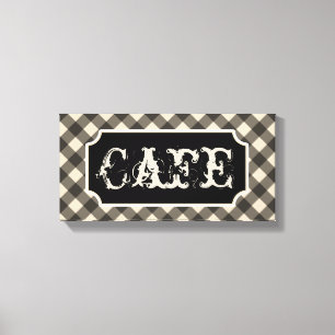 Toile d'art mural de café vintage noir