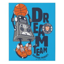 Toile d'artisanat de basket-ball de l'équipe de rê