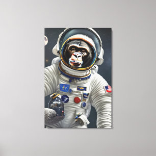 Toile d'astronaute singe Imprimer