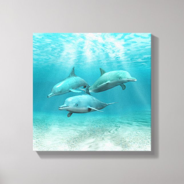 Toile Dauphins de natation (Recto)