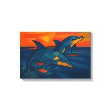 Dauphins de style cubique