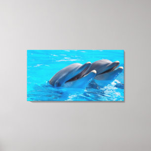 Toile Dauphins souriants