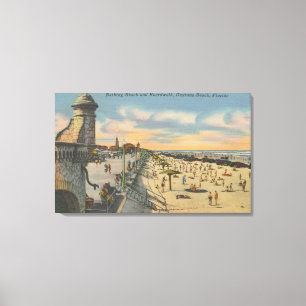 Toile Daytona Beach, FL - Boardwalk Vue sur la plage