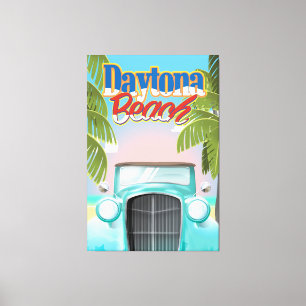 Toile Daytona Beach, Floride USA poster de voyage vintag