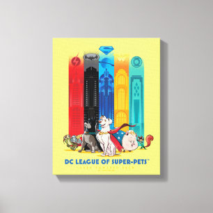 Toile DC League of Super-Pets Metropolis Towers
