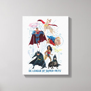 Toile DC Trinity Heroes & Super-Pets