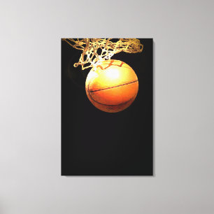Toile de basket-ball enroulée