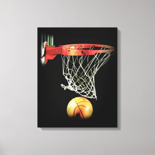Toile de basket-ball enroulée