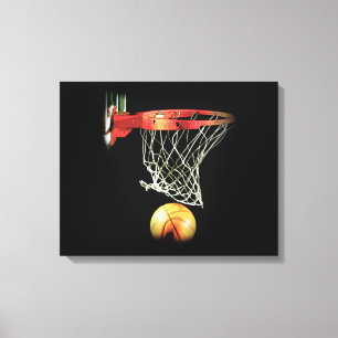 Toile de basket-ball enroulée