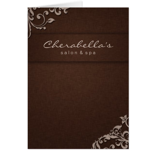 Toile de brun de beige de brochure de salon de spa (Devant)