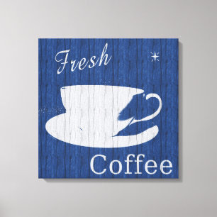 Toile de café en bois patiné
