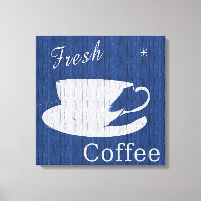 Toile de café en bois patiné (Recto)
