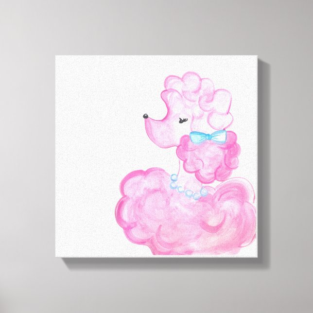 Toile de caniche rose (Recto)