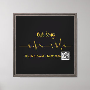 Toile de chanson Soundwave grande - Mariage intera