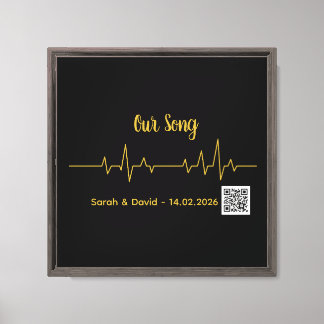 Toile de chanson Soundwave grande - Mariage intera