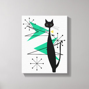 Toile de chat Cool Retro Atomic Era MCM