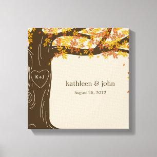 Toile de chêne enveloppée Art - Orange