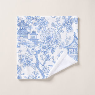 Toile de chinoiserie bleue Dragon Fleur de cerisie