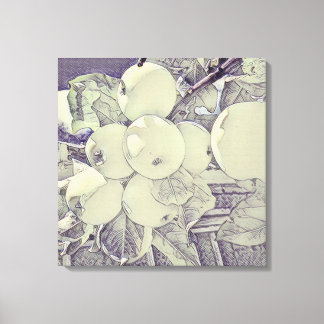 Toile de cluster Apple au style fusain