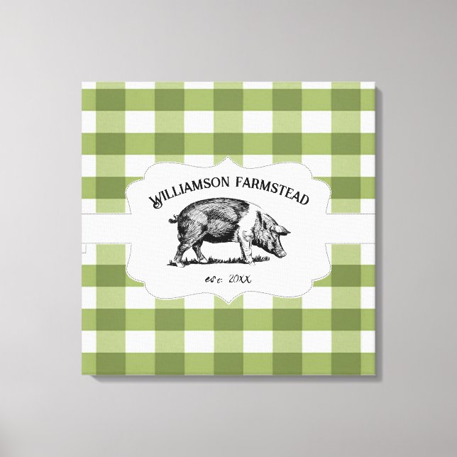 Toile de cochon de ferme à Buffalo Vert (Recto)