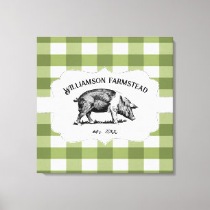 Toile de cochon de ferme à Buffalo Vert