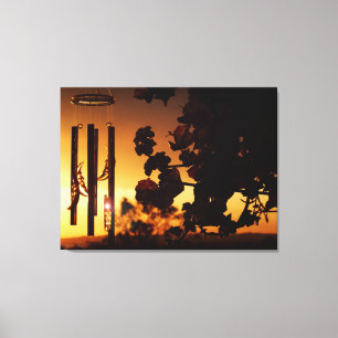 Toile de coucher de soleil doré