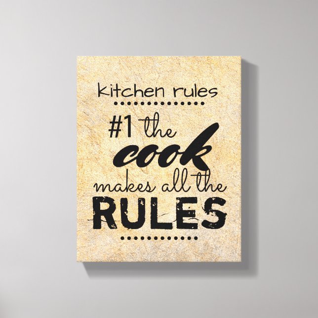 toile de cuisine mur art humour citation sepia (Recto)