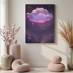 Toile de décoration murale nuage de rêve céleste