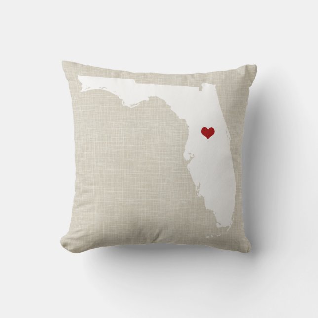 Toile de Faux de coussin d'état de la Floride (Recto)